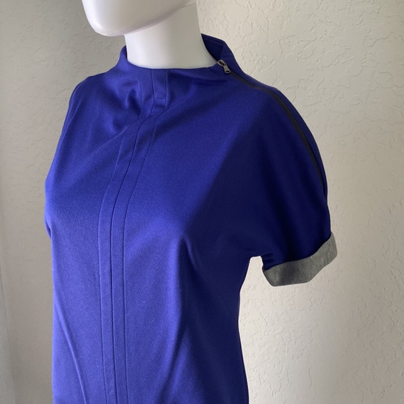 Patrizia Pepe Royal Violet Gray Dress New - Picture 5 of 12